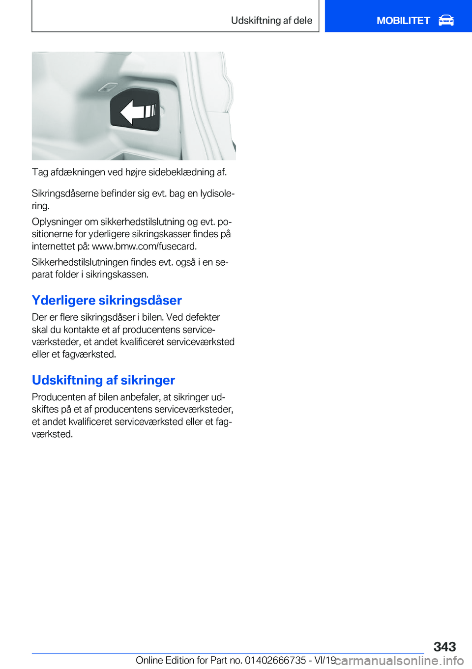 BMW M5 2020  InstruktionsbØger (in Danish) �T�a�g��a�f�d�æ�k�n�i�n�g�e�n��v�e�d��h�