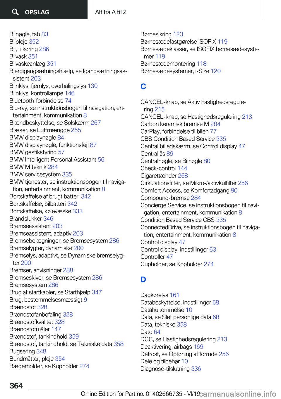 BMW M5 2020  InstruktionsbØger (in Danish) �B�i�l�n�