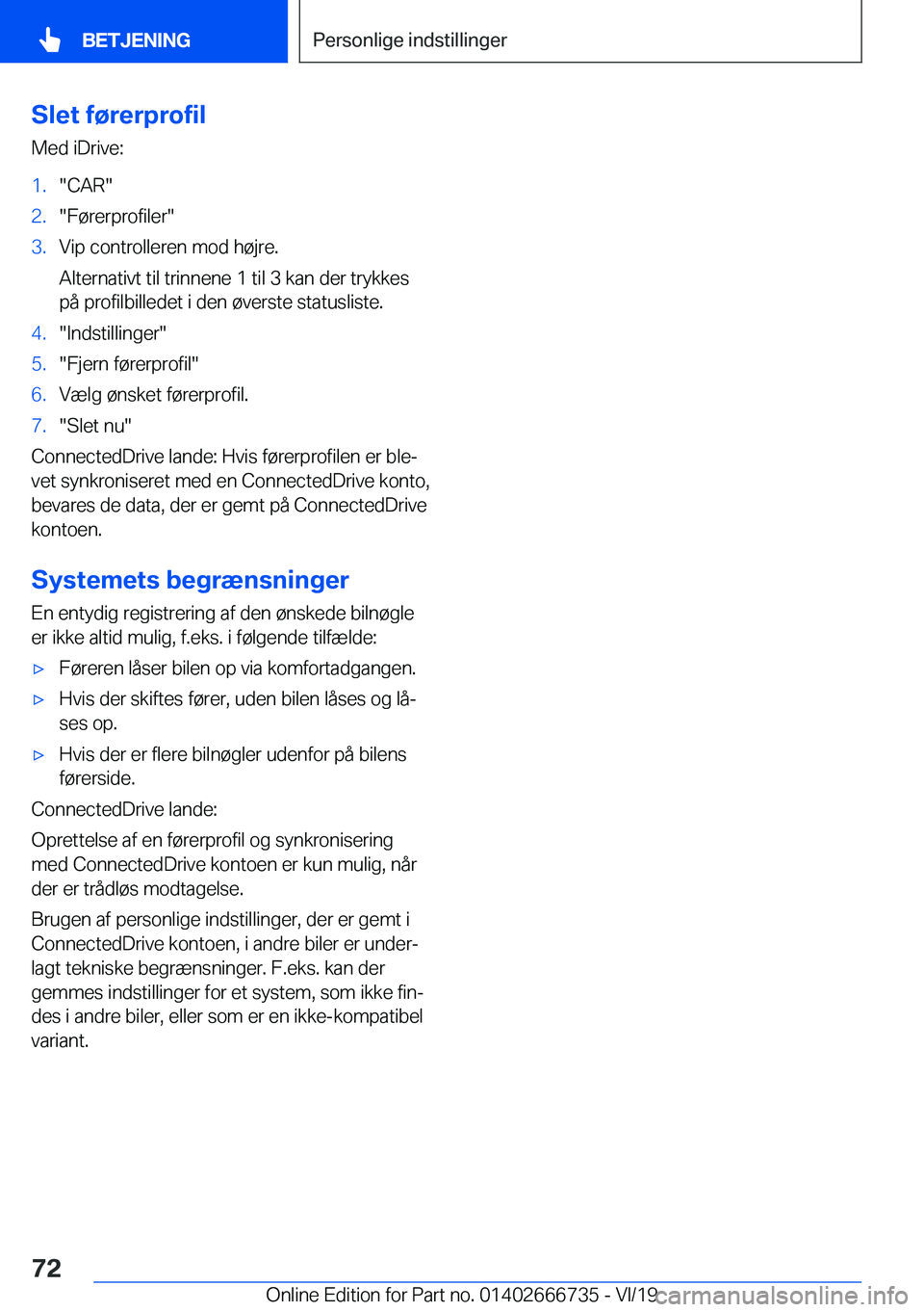 BMW M5 2020  InstruktionsbØger (in Danish) �S�l�e�t��f�
