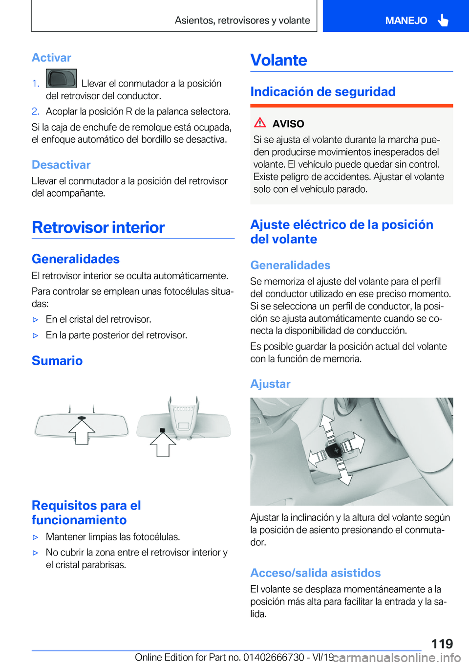 BMW M5 2020  Manuales de Empleo (in Spanish) �A�c�t�i�v�a�r�1�.���L�l�e�v�a�r��e�l��c�o�n�m�u�t�a�d�o�r��a��l�a��p�o�s�i�c�i�