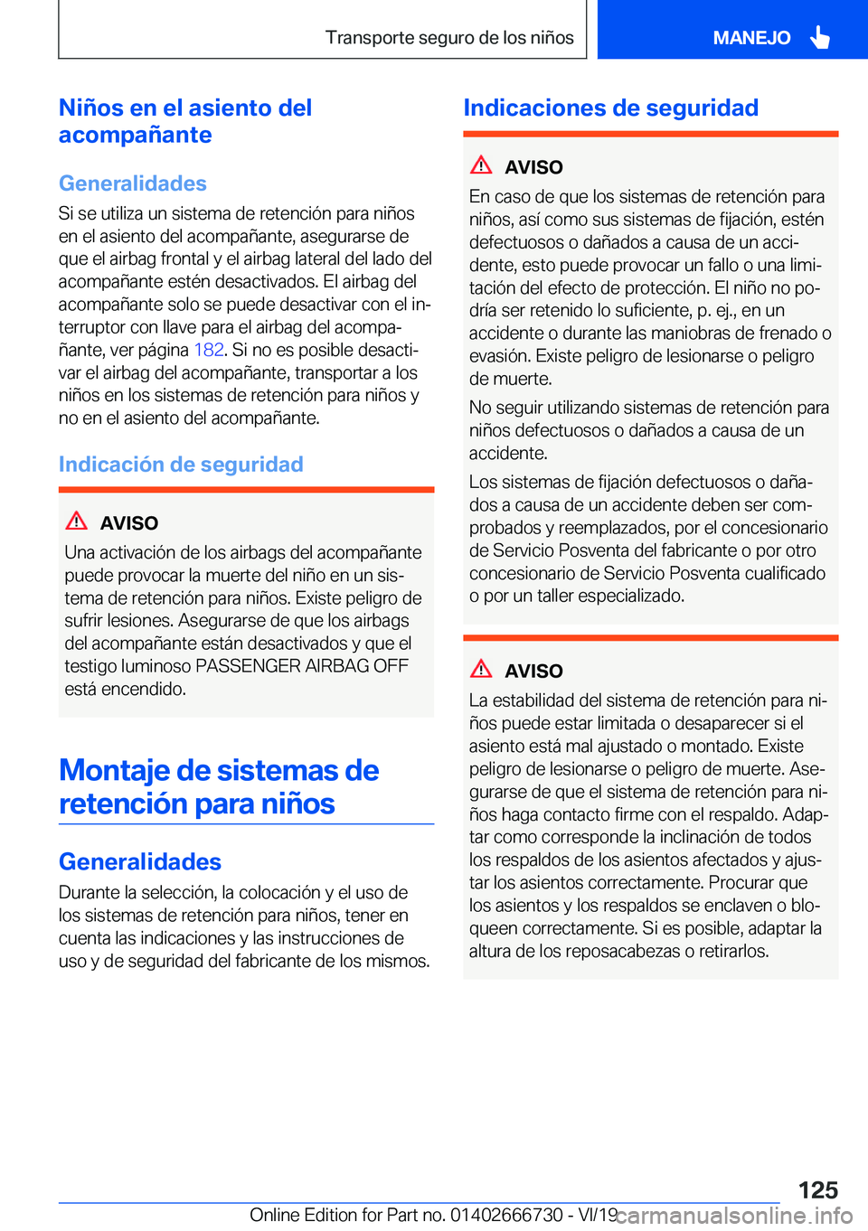 BMW M5 2020  Manuales de Empleo (in Spanish) �N�i�