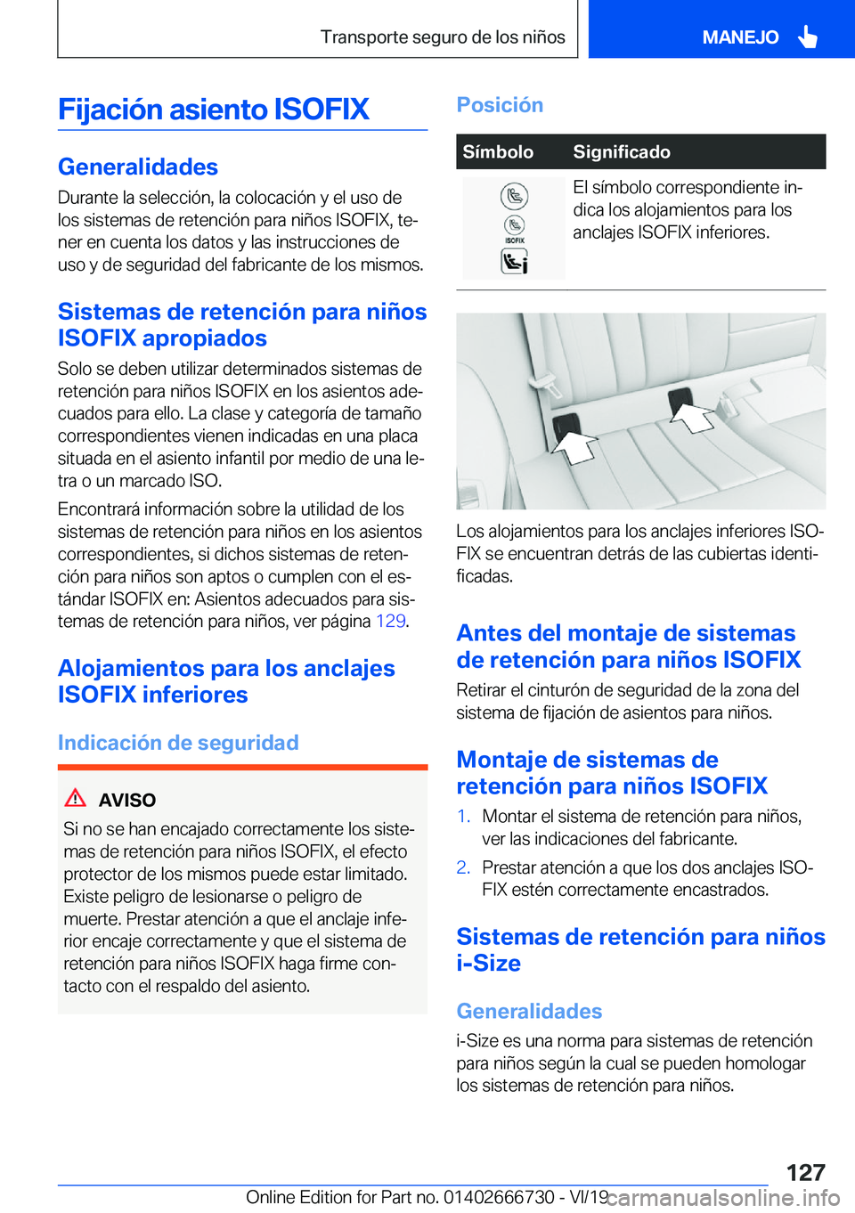 BMW M5 2020  Manuales de Empleo (in Spanish) �F�i�j�a�c�i�