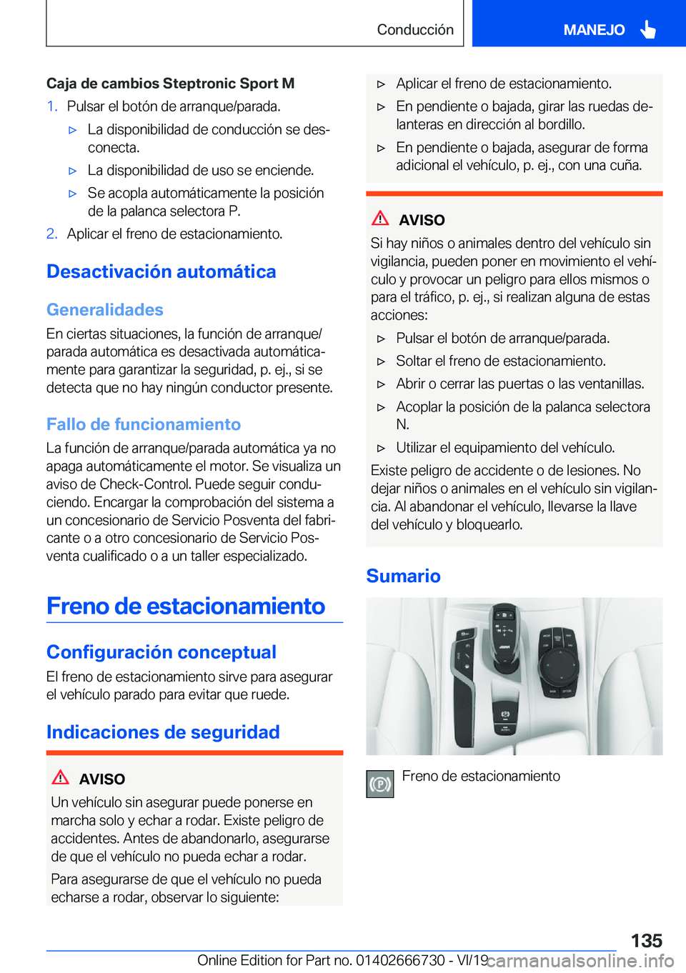 BMW M5 2020  Manuales de Empleo (in Spanish) �C�a�j�a��d�e��c�a�m�b�i�o�s��S�t�e�p�t�r�o�n�i�c��S�p�o�r�t��M�1�.�P�u�l�s�a�r��e�l��b�o�t�