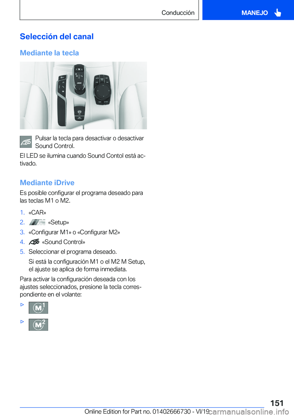 BMW M5 2020  Manuales de Empleo (in Spanish) �S�e�l�e�c�c�i�
