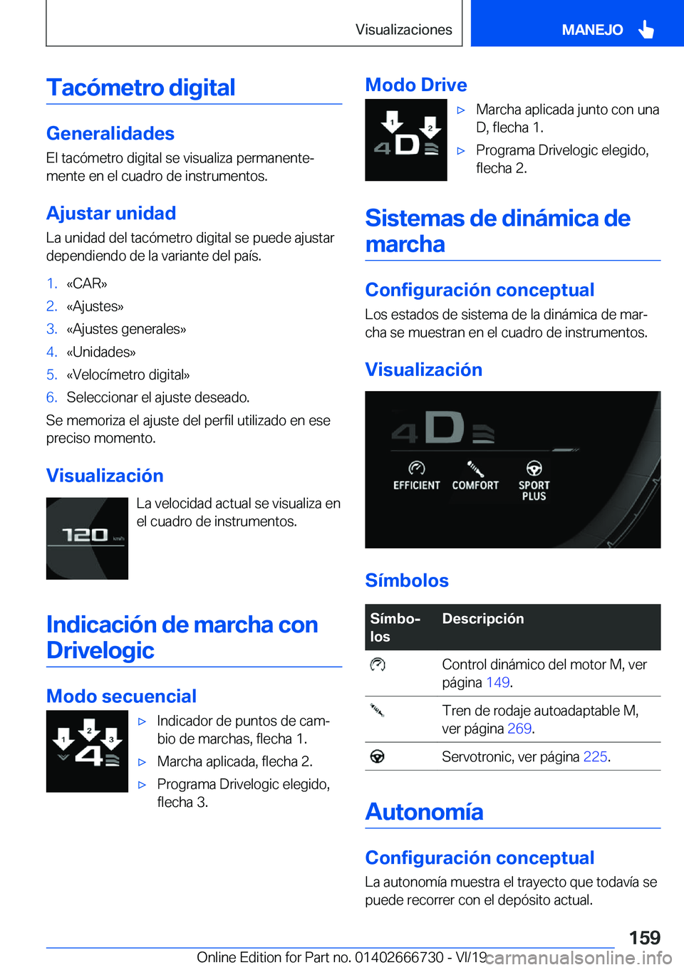 BMW M5 2020  Manuales de Empleo (in Spanish) �T�a�c�