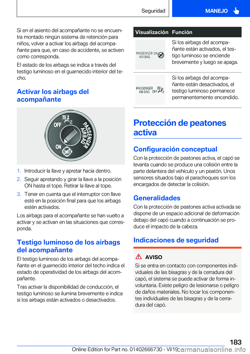 BMW M5 2020  Manuales de Empleo (in Spanish) �S�i��e�n��e�l��a�s�i�e�n�t�o��d�e�l��a�c�o�m�p�a�