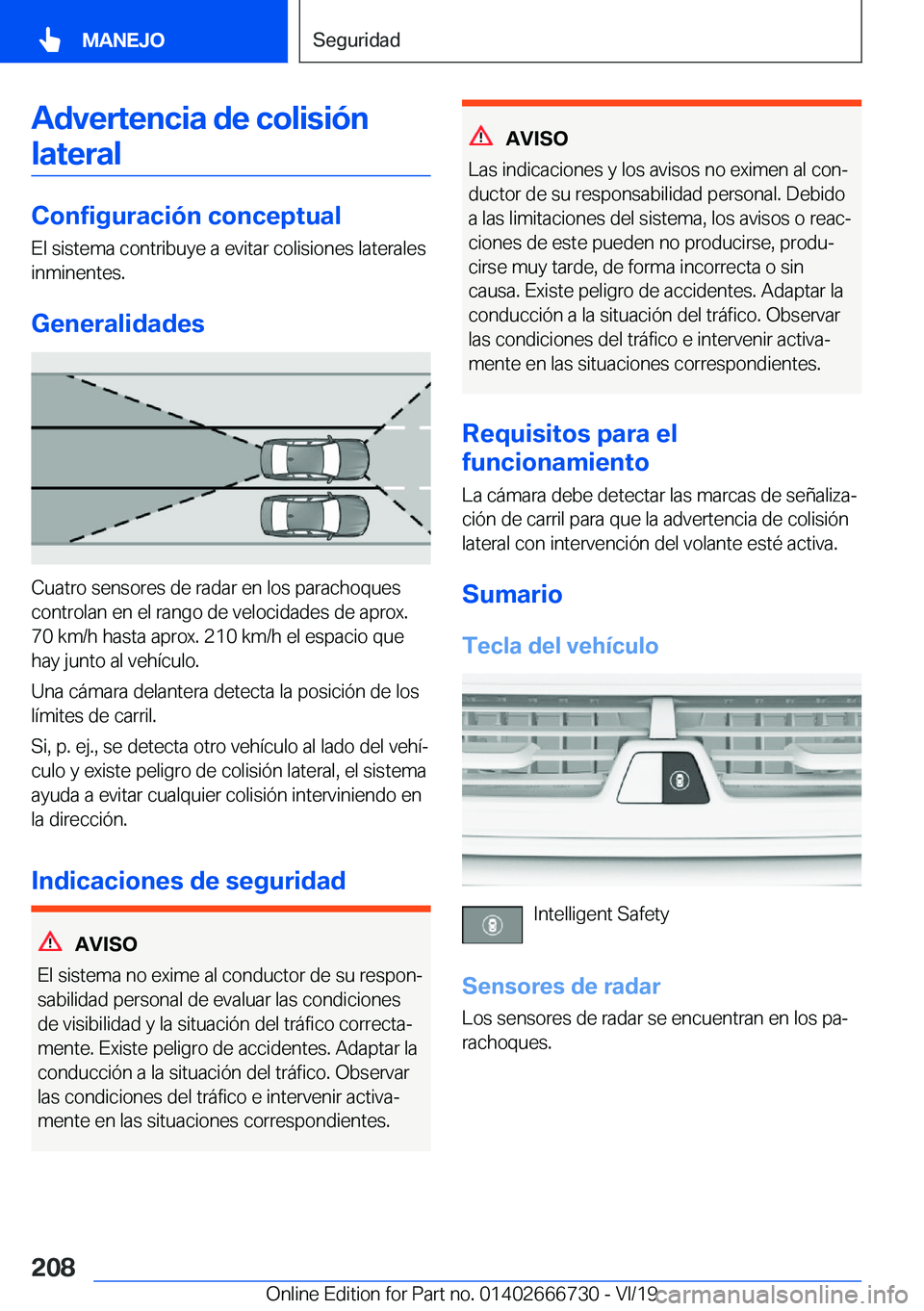 BMW M5 2020  Manuales de Empleo (in Spanish) �A�d�v�e�r�t�e�n�c�i�a��d�e��c�o�l�i�s�i�