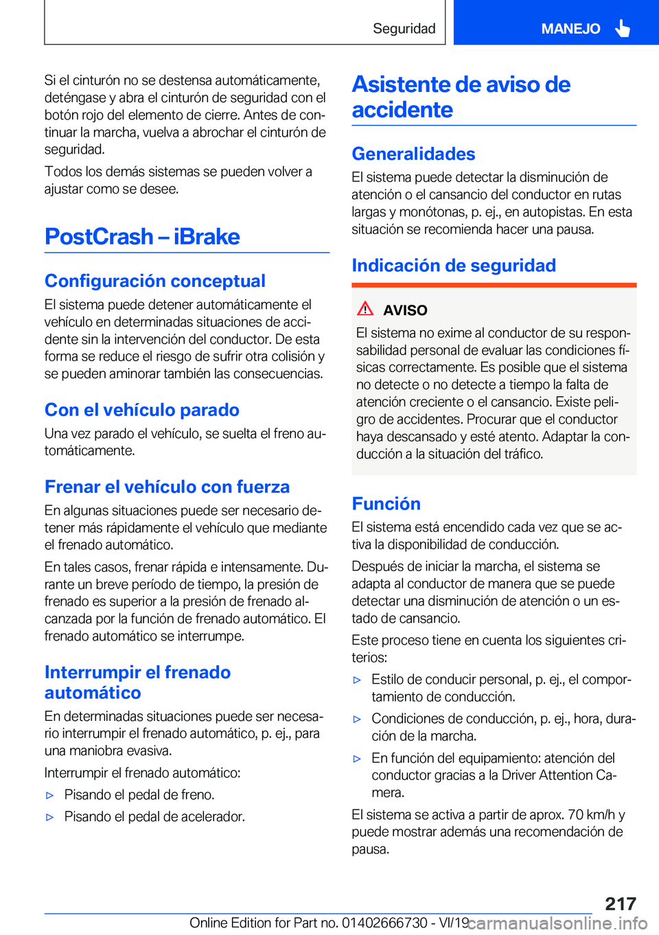 BMW M5 2020  Manuales de Empleo (in Spanish) �S�i��e�l��c�i�n�t�u�r�