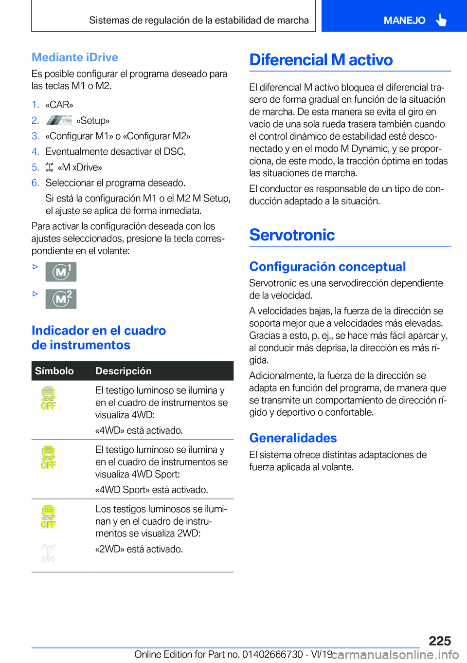 BMW M5 2020  Manuales de Empleo (in Spanish) �M�e�d�i�a�n�t�e��i�D�r�i�v�e
�E�s��p�o�s�i�b�l�e��c�o�n�f�i�g�u�r�a�r��e�l��p�r�o�g�r�a�m�a��d�e�s�e�a�d�o��p�a�r�a �l�a�s��t�e�c�l�a�s��M�1��o��M�2�.�1�.�«�C�A�R�{�2�.���«�S�e�t�u�p�{