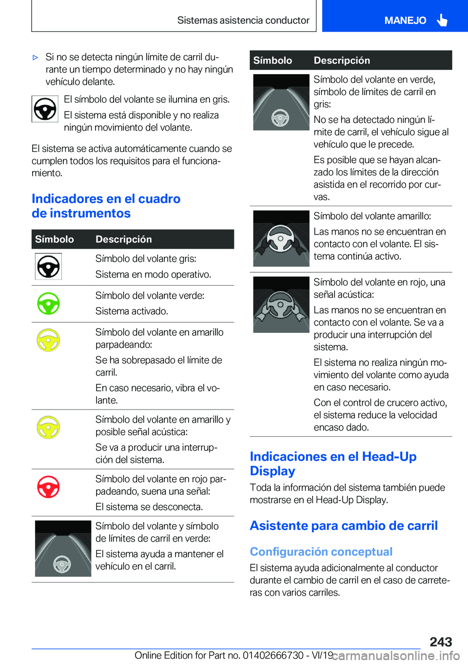 BMW M5 2020  Manuales de Empleo (in Spanish) x�S�i��n�o��s�e��d�e�t�e�c�t�a��n�i�n�g�