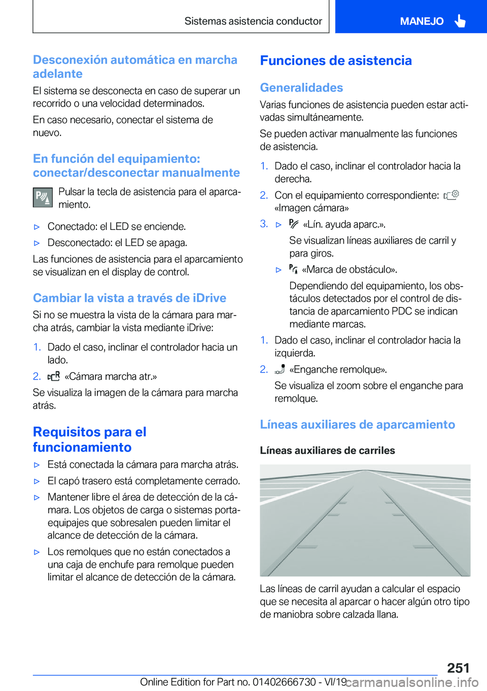 BMW M5 2020  Manuales de Empleo (in Spanish) �D�e�s�c�o�n�e�x�i�