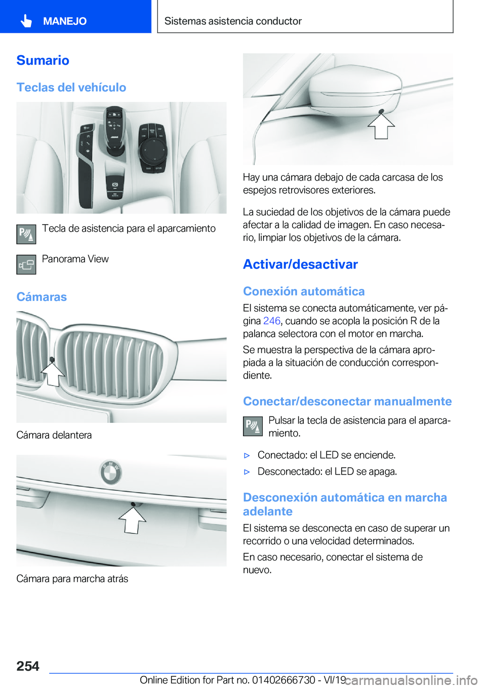 BMW M5 2020  Manuales de Empleo (in Spanish) �S�u�m�a�r�i�o�T�e�c�l�a�s��d�e�l��v�e�h�