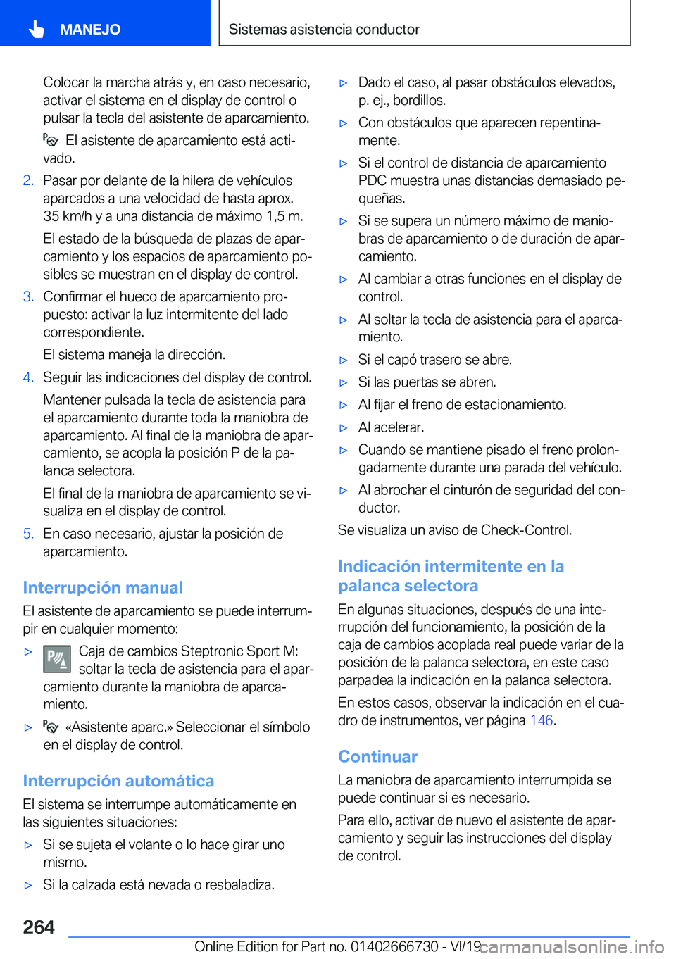 BMW M5 2020  Manuales de Empleo (in Spanish) �C�o�l�o�c�a�r��l�a��m�a�r�c�h�a��a�t�r�
