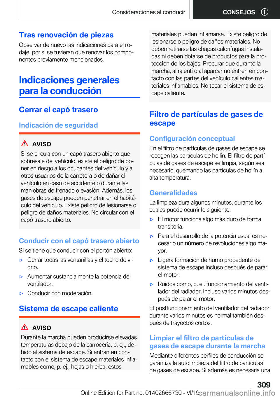 BMW M5 2020  Manuales de Empleo (in Spanish) �T�r�a�s��r�e�n�o�v�a�c�i�