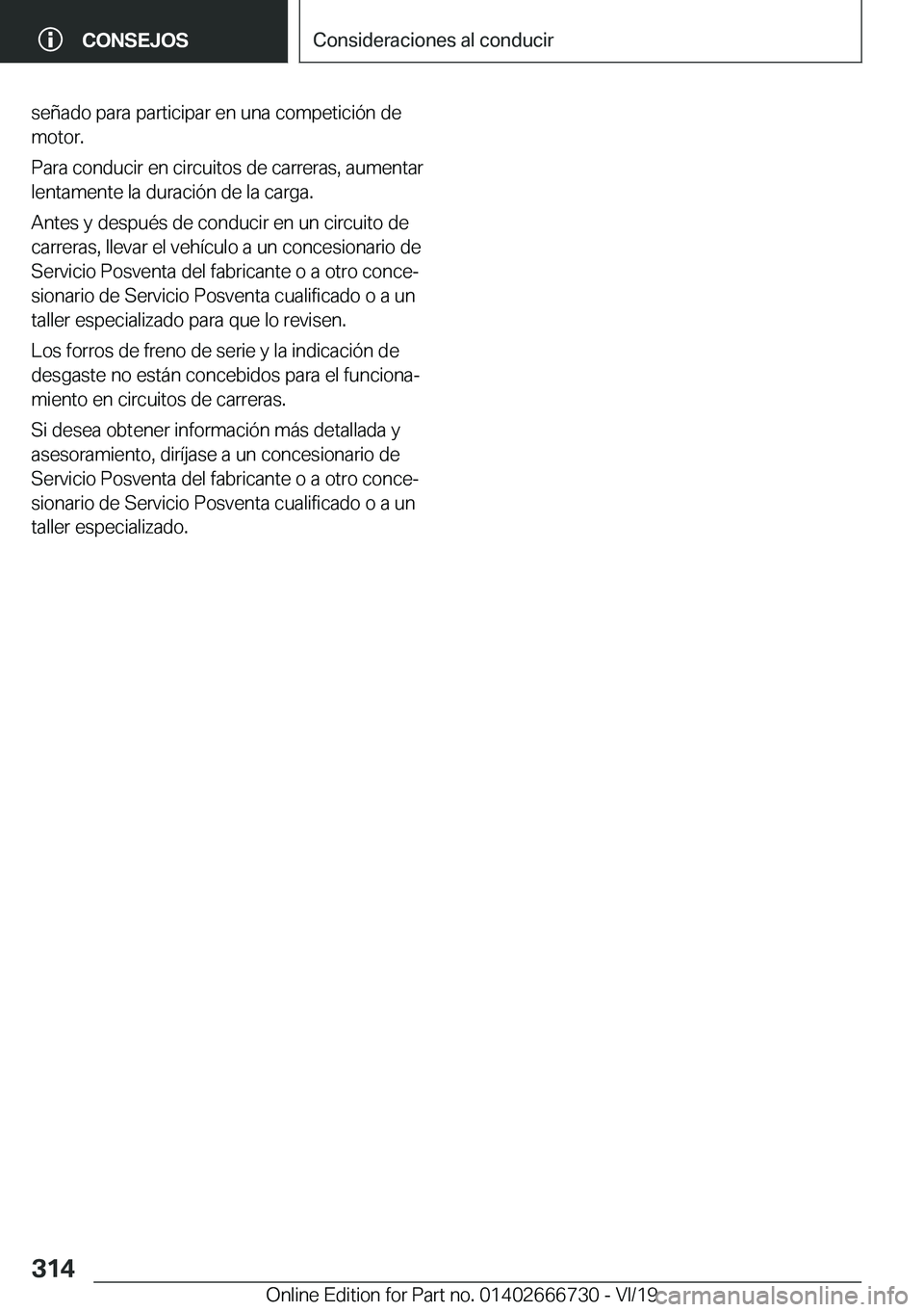 BMW M5 2020  Manuales de Empleo (in Spanish) �s�e�