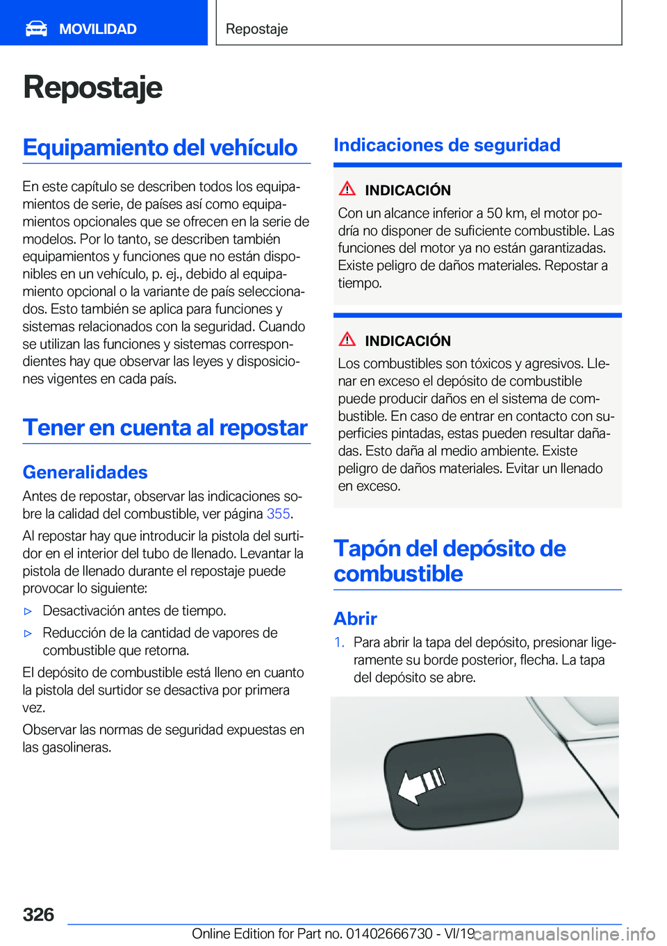 BMW M5 2020  Manuales de Empleo (in Spanish) �R�e�p�o�s�t�a�j�e�E�q�u�i�p�a�m�i�e�n�t�o��d�e�l��v�e�h�