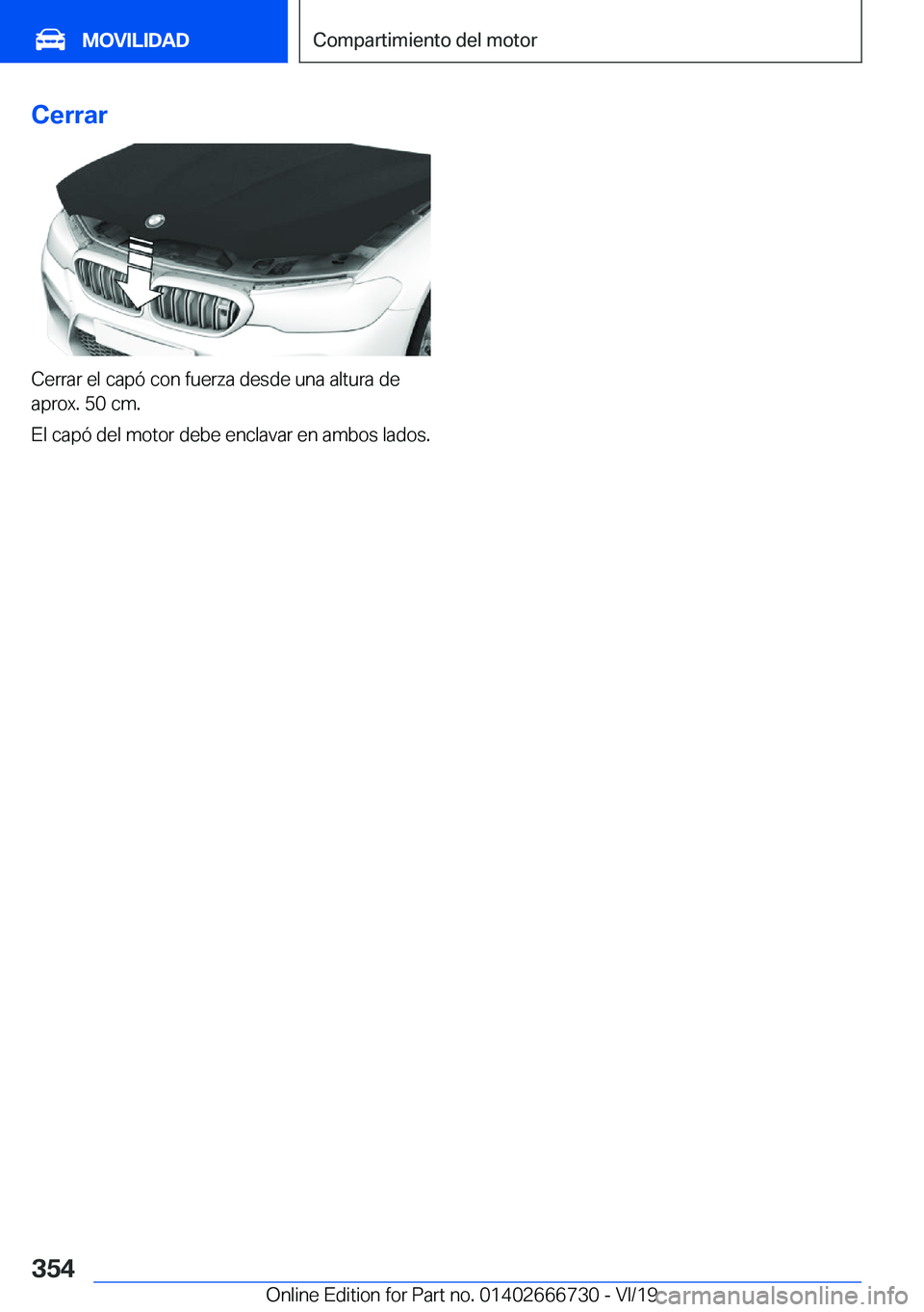 BMW M5 2020  Manuales de Empleo (in Spanish) �C�e�r�r�a�r
�C�e�r�r�a�r��e�l��c�a�p�