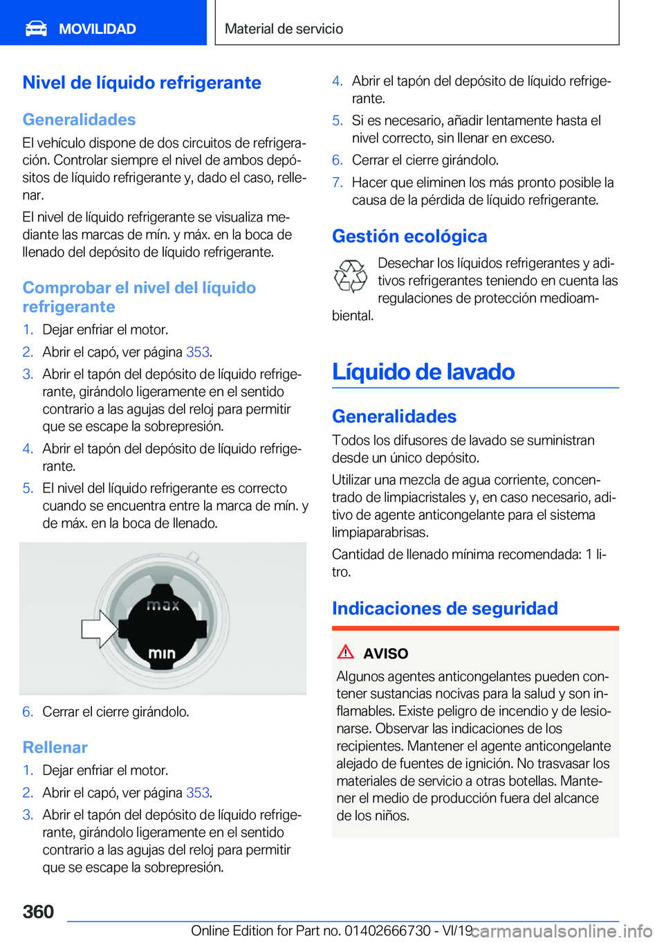 BMW M5 2020  Manuales de Empleo (in Spanish) �N�i�v�e�l��d�e��l�