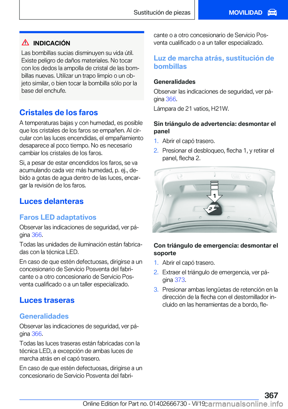 BMW M5 2020  Manuales de Empleo (in Spanish) �I�N�D�I�C�A�C�I�