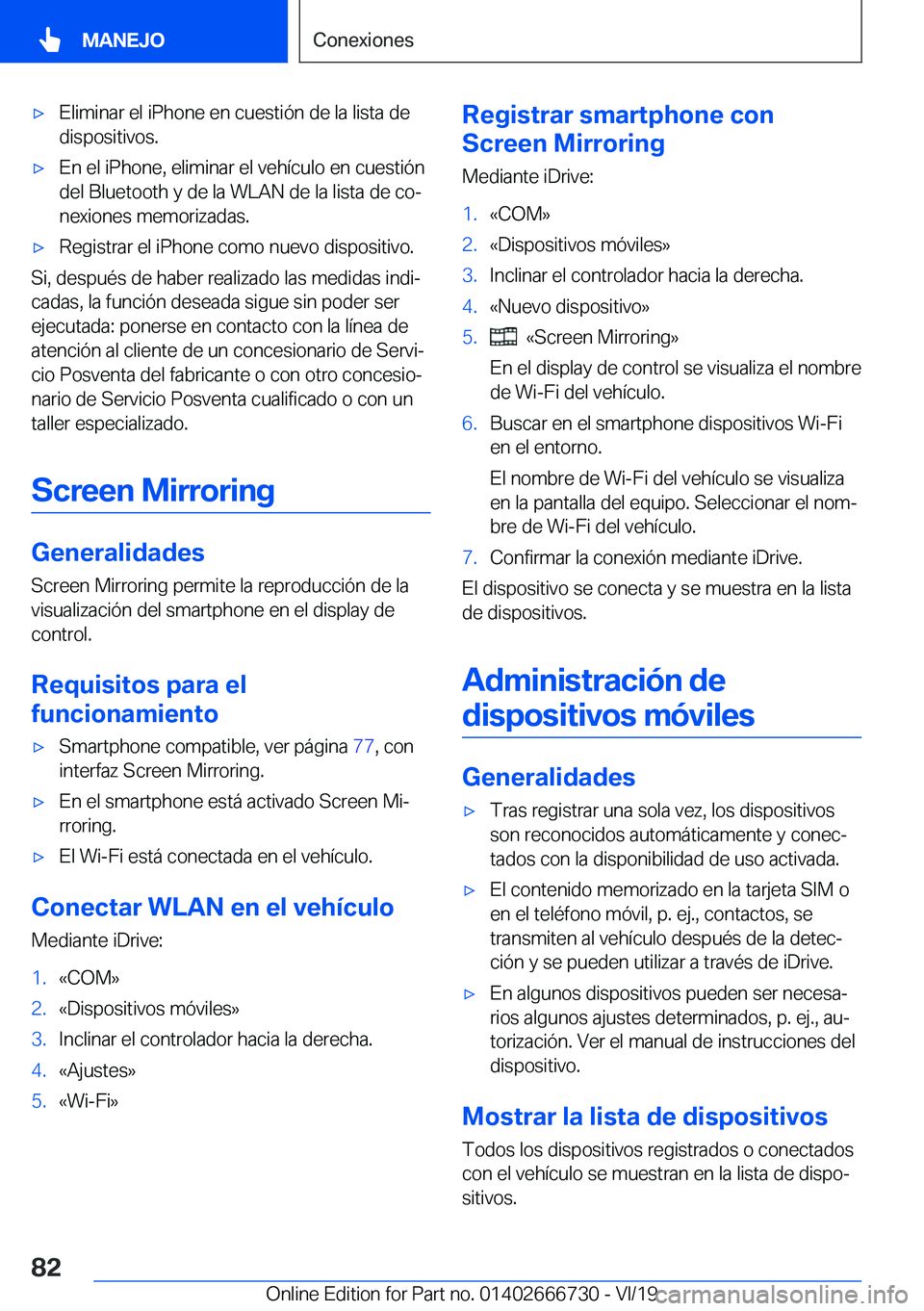 BMW M5 2020  Manuales de Empleo (in Spanish) x�E�l�i�m�i�n�a�r��e�l��i�P�h�o�n�e��e�n��c�u�e�s�t�i�
