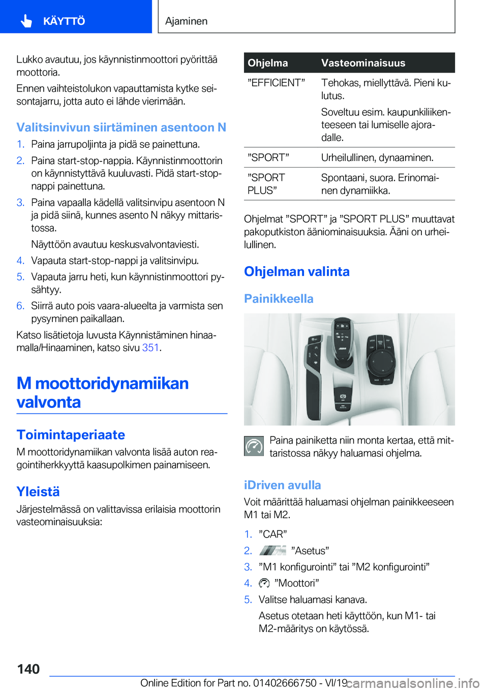 BMW M5 2020  Omistajan Käsikirja (in Finnish) �L�u�k�k�o��a�v�a�u�t�u�u�,��j�o�s��k�