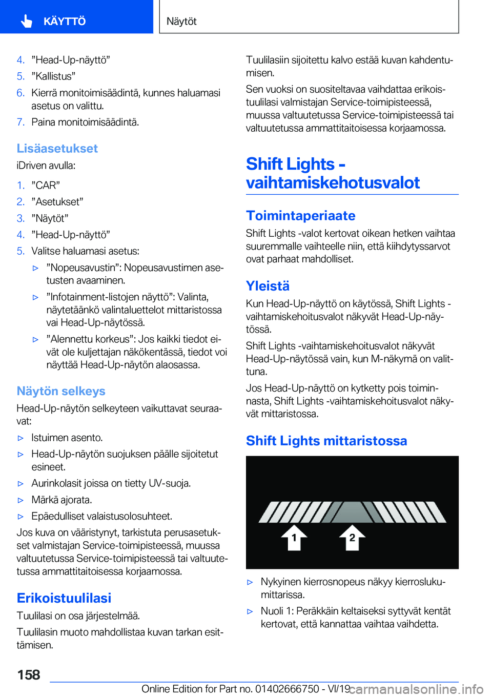 BMW M5 2020  Omistajan Käsikirja (in Finnish) �4�.w�H�e�a�d�-�U�p�-�n�