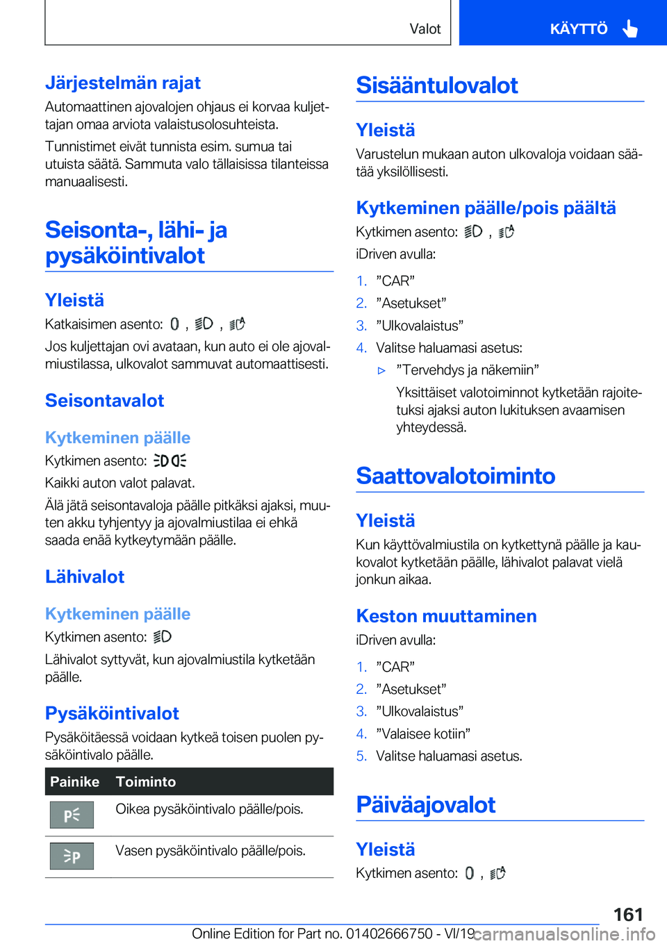 BMW M5 2020  Omistajan Käsikirja (in Finnish) �J�
