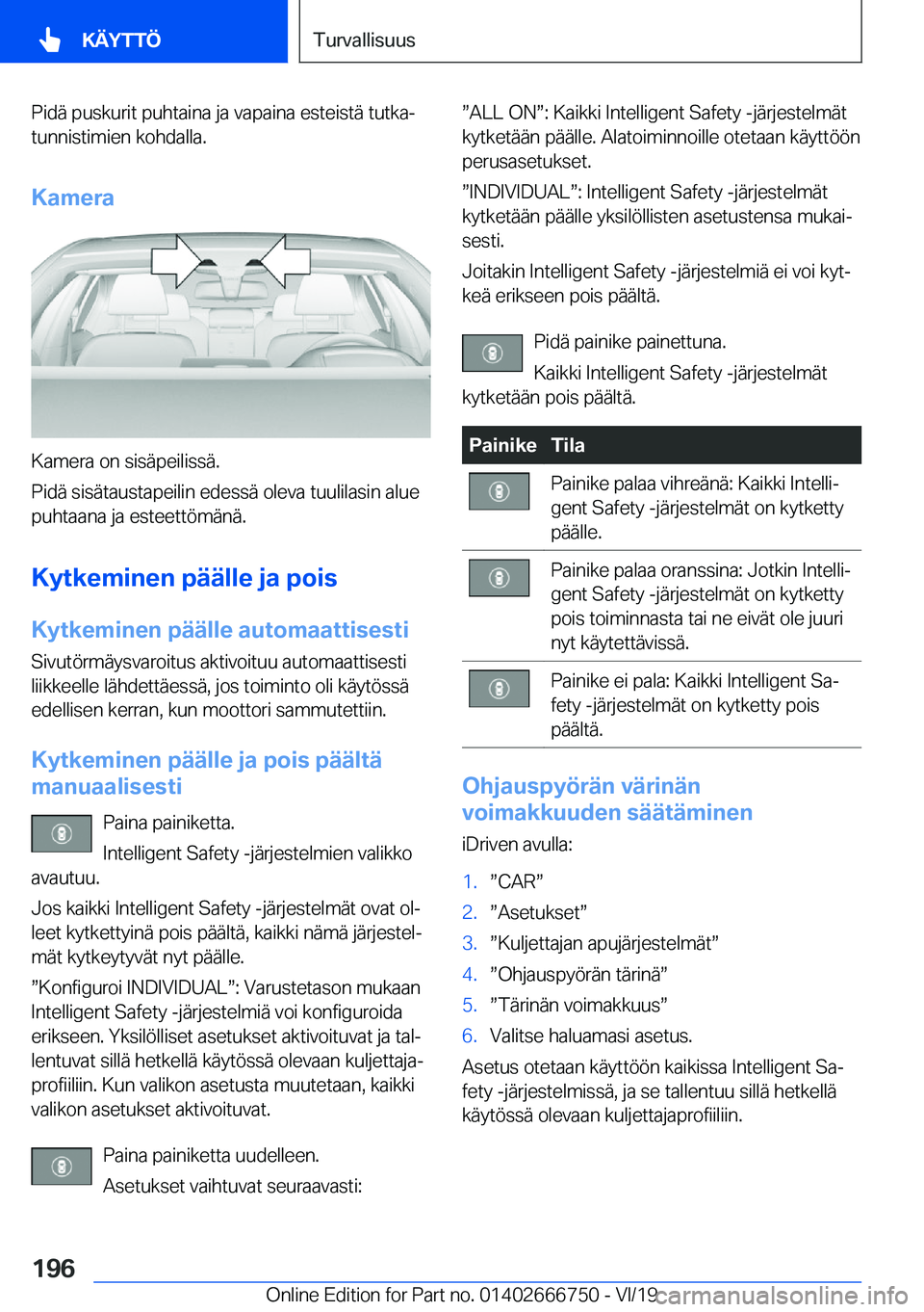 BMW M5 2020  Omistajan Käsikirja (in Finnish) �P�i�d�