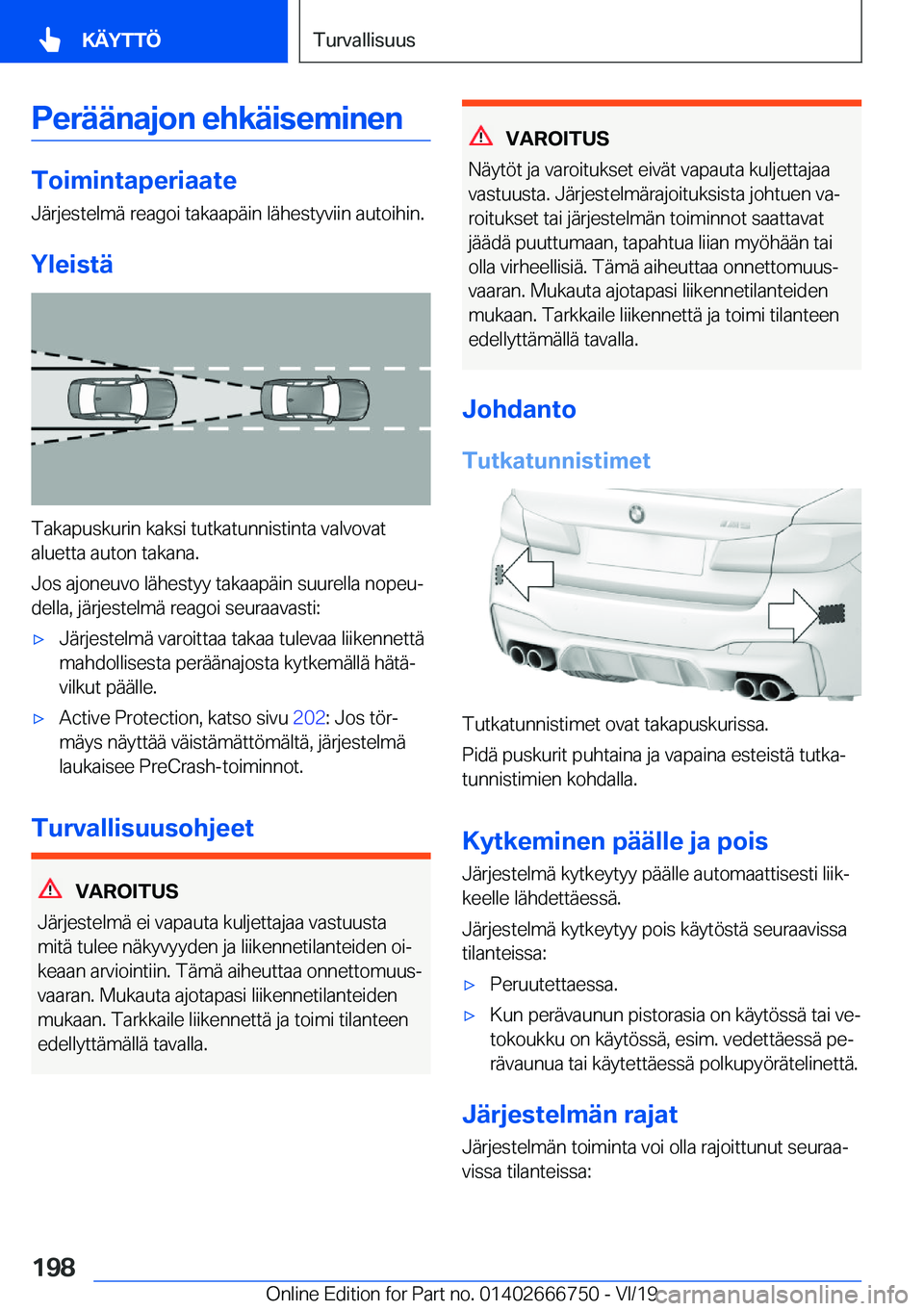 BMW M5 2020  Omistajan Käsikirja (in Finnish) �P�e�r�