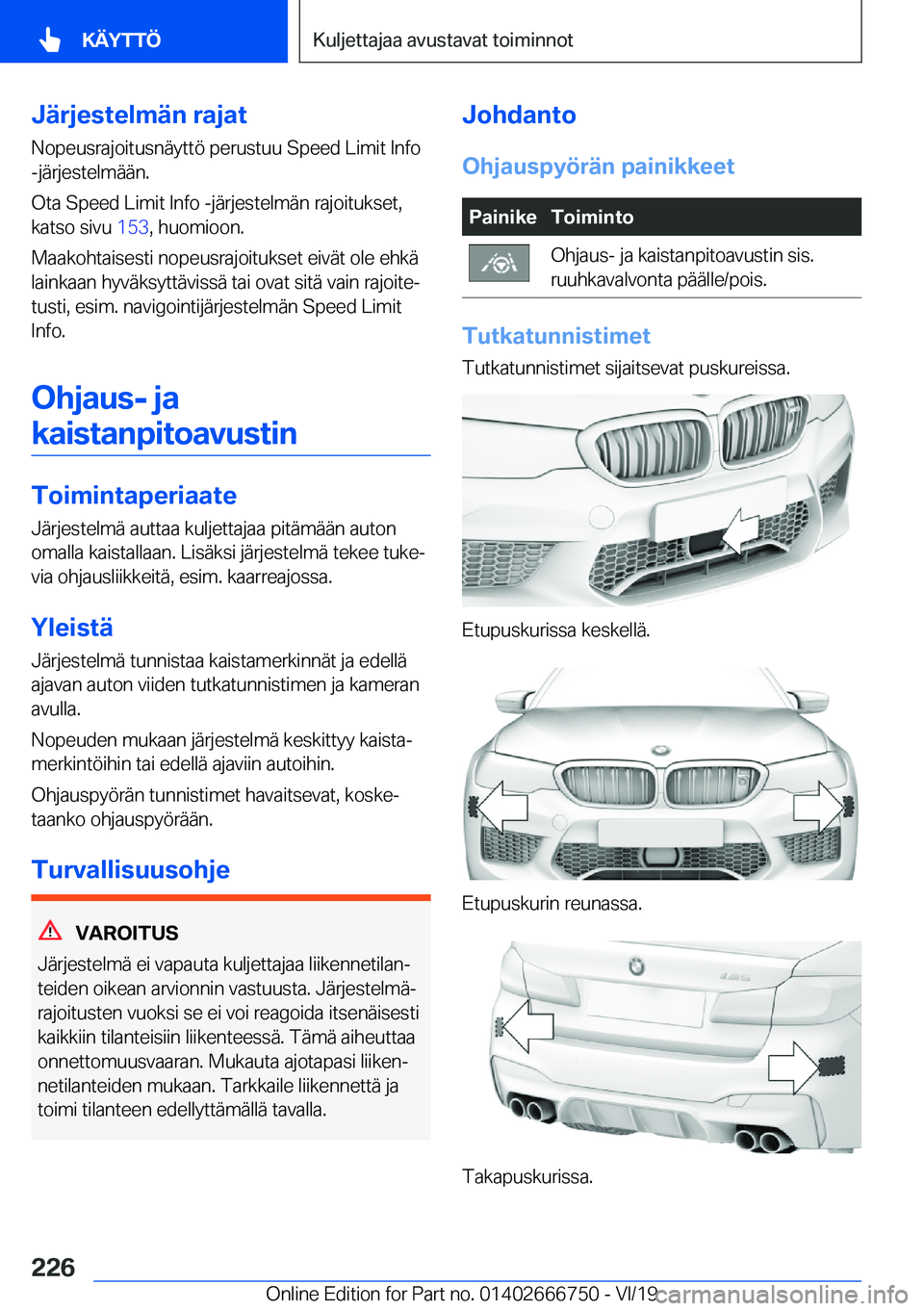 BMW M5 2020  Omistajan Käsikirja (in Finnish) �J�