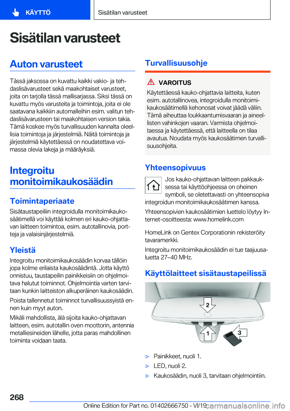 BMW M5 2020  Omistajan Käsikirja (in Finnish) �S�i�s�