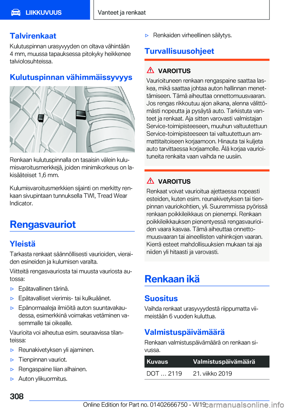 BMW M5 2020  Omistajan Käsikirja (in Finnish) �T�a�l�v�i�r�e�n�k�a�a�t�K�u�l�u�t�u�s�p�i�n�n�a�n��u�r�a�s�y�v�y�y�d�e�n��o�n��o�l�t�a�v�a��v�