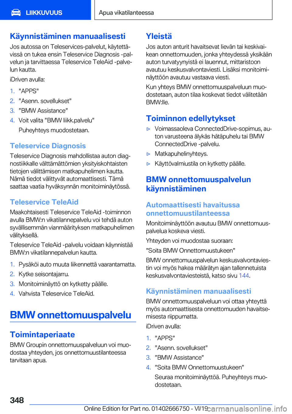 BMW M5 2020  Omistajan Käsikirja (in Finnish) �K�