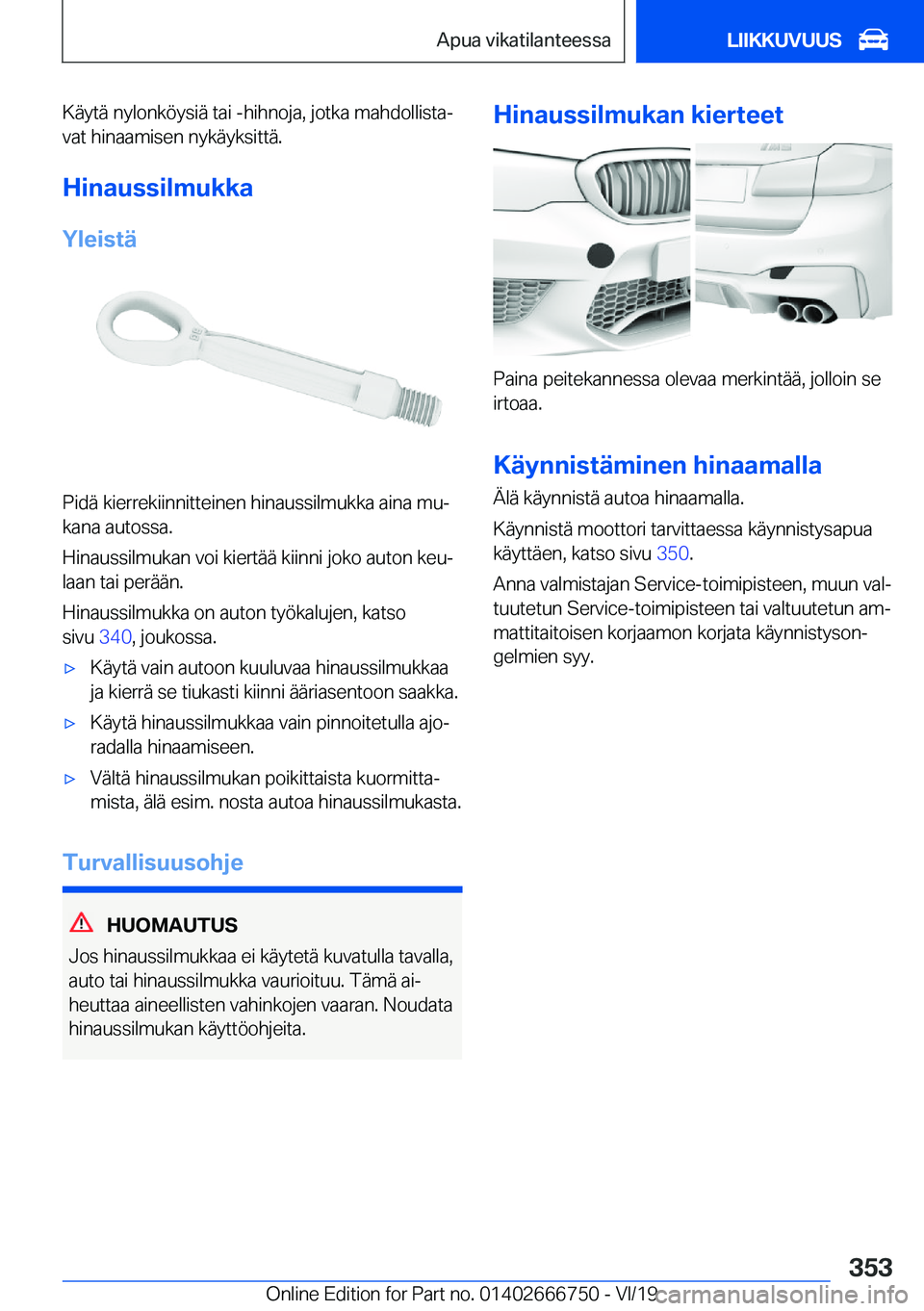 BMW M5 2020  Omistajan Käsikirja (in Finnish) �K�