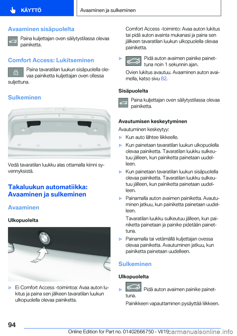 BMW M5 2020  Omistajan Käsikirja (in Finnish) �A�v�a�a�m�i�n�e�n��s�i�s�