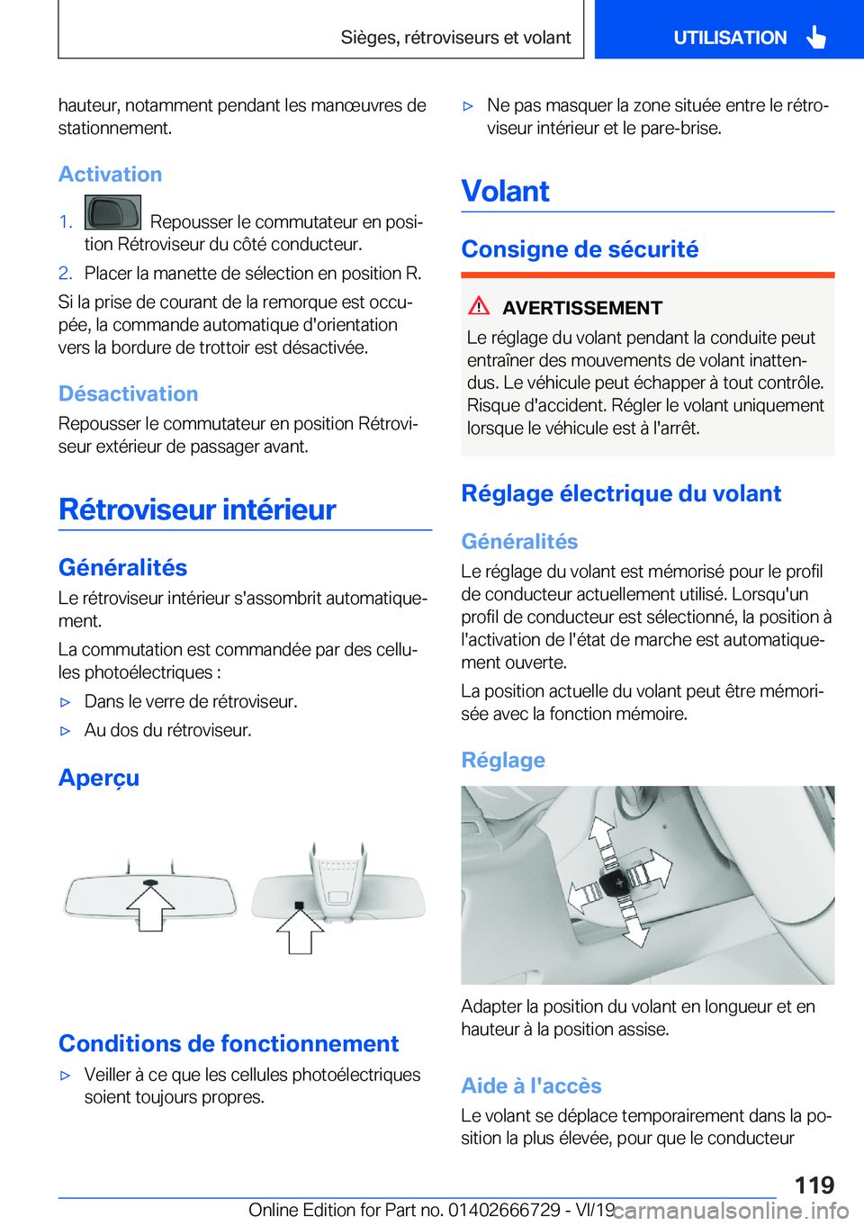 BMW M5 2020  Notices Demploi (in French) �h�a�u�t�e�u�r�,��n�o�t�a�m�m�e�n�t��p�e�n�d�a�n�t��l�e�s��m�a�n�