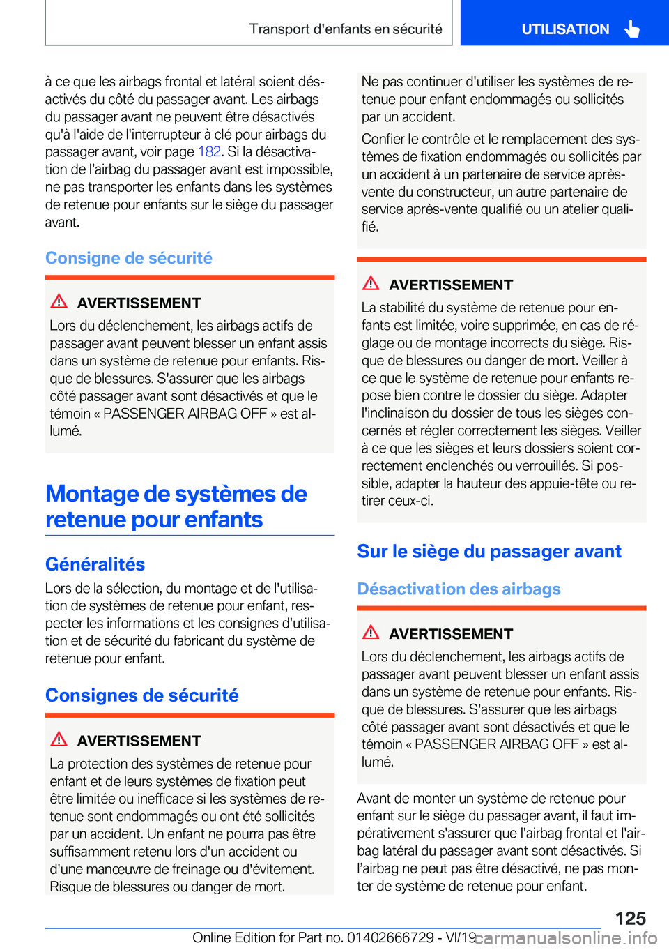 BMW M5 2020  Notices Demploi (in French) �