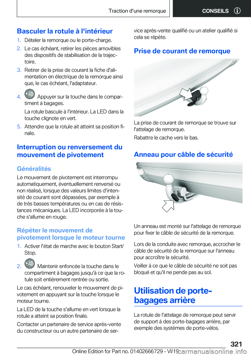 BMW M5 2020  Notices Demploi (in French) �B�a�s�c�u�l�e�r��l�a��r�o�t�u�l�e��