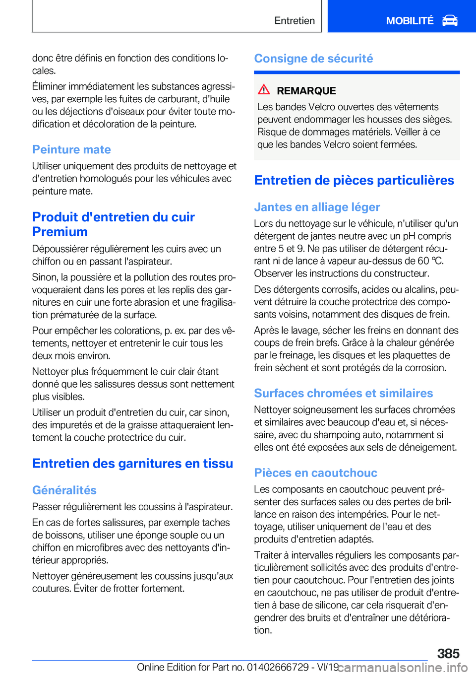 BMW M5 2020  Notices Demploi (in French) �d�o�n�c��ê�t�r�e��d�é�f�i�n�i�s��e�n��f�o�n�c�t�i�o�n��d�e�s��c�o�n�d�i�t�i�o�n�s��l�oj
�c�a�l�e�s�.
�