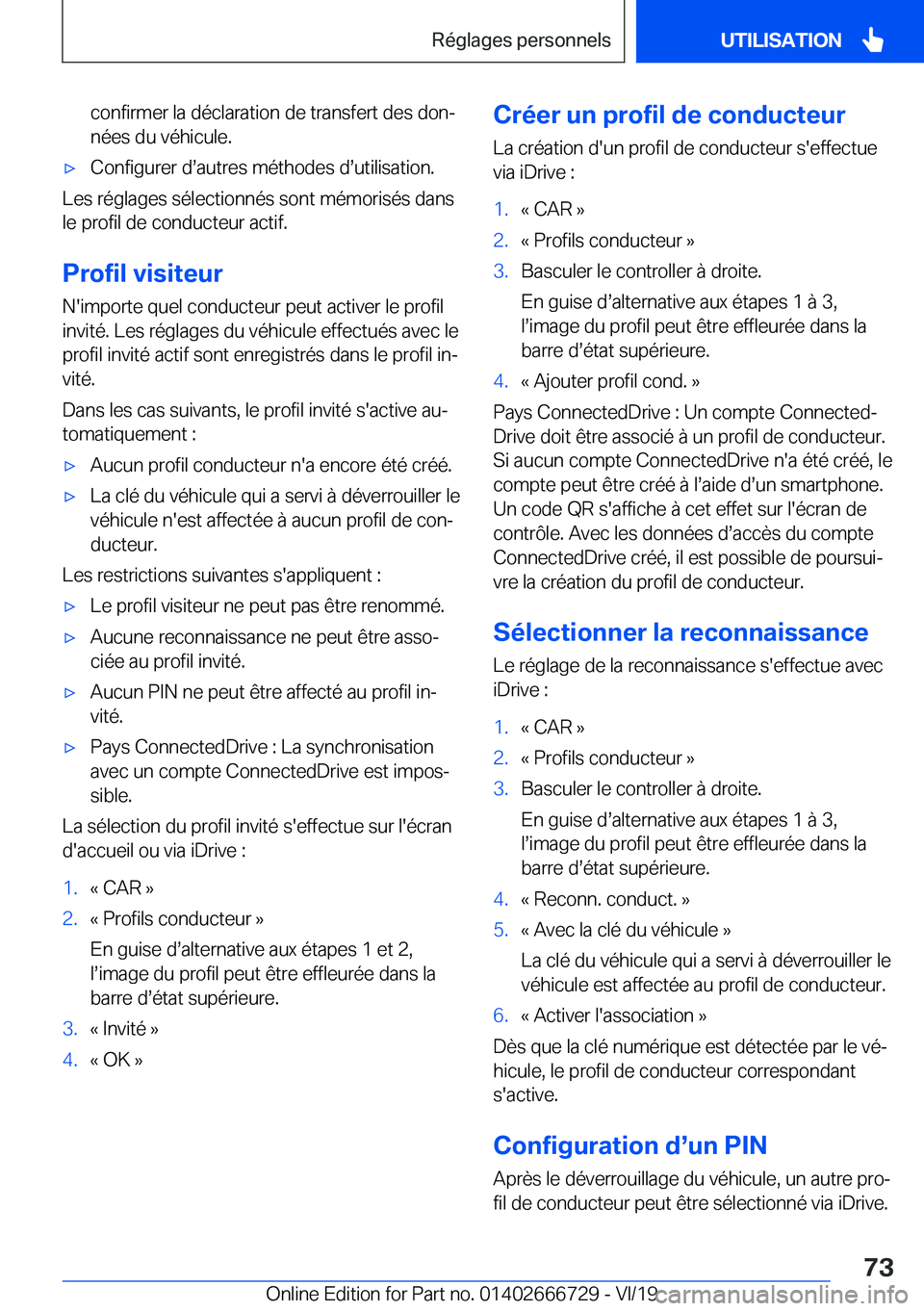 BMW M5 2020  Notices Demploi (in French) �c�o�n�f�i�r�m�e�r��l�a��d�é�c�l�a�r�a�t�i�o�n��d�e��t�r�a�n�s�f�e�r�t��d�e�s��d�o�nj
�n�é�e�s��d�u��v�é�h�i�c�u�l�e�.'x�C�o�n�f�i�g�u�r�e�r��ds�a�u�t�r�e�s��m�é�t�h�o�d�e�s��ds�