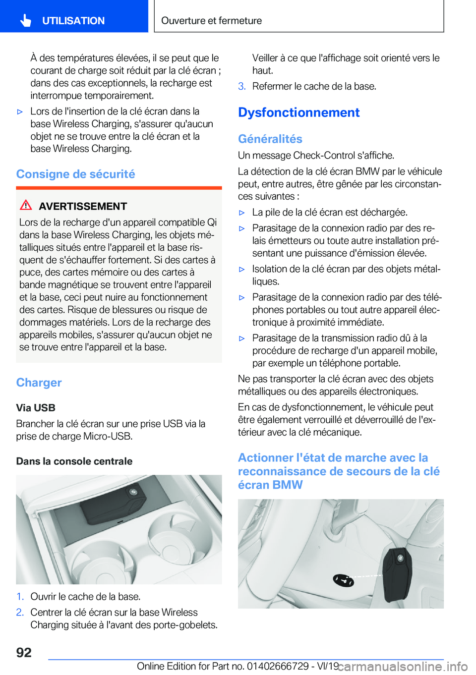 BMW M5 2020  Notices Demploi (in French) �