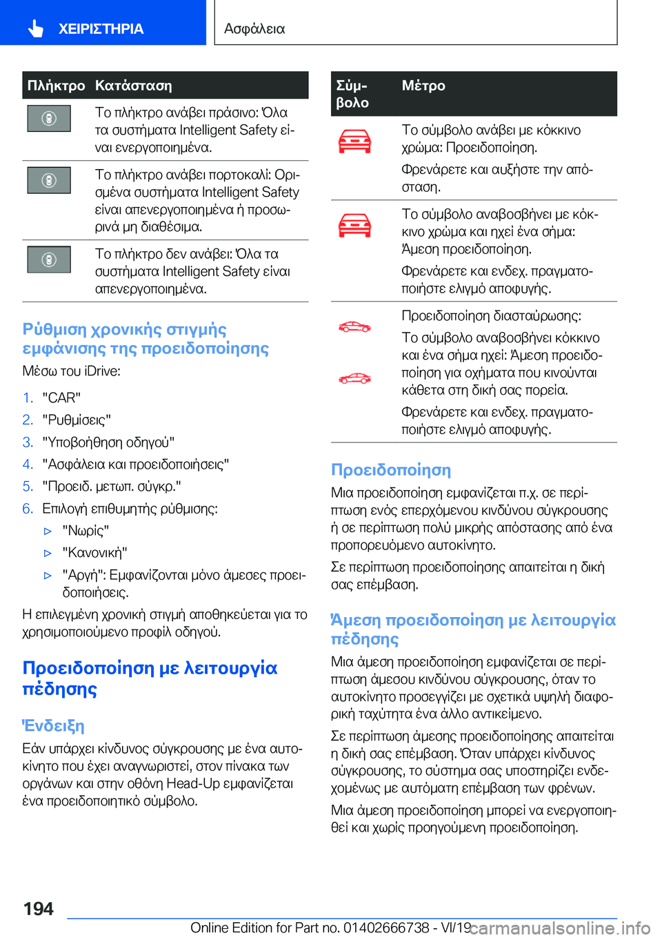 BMW M5 2020  ΟΔΗΓΌΣ ΧΡΉΣΗΣ (in Greek) c^p]gdb>sgnfgsfyfb�c^p]gdb�s`ntw\�cdnf\`b�:�P^s
gs�fhfgp_sgs��I�n�t�e�l�l�i�g�e�n�t��S�a�f�e�t�y�wRj
`s\�w`wdubcb\y_o`s