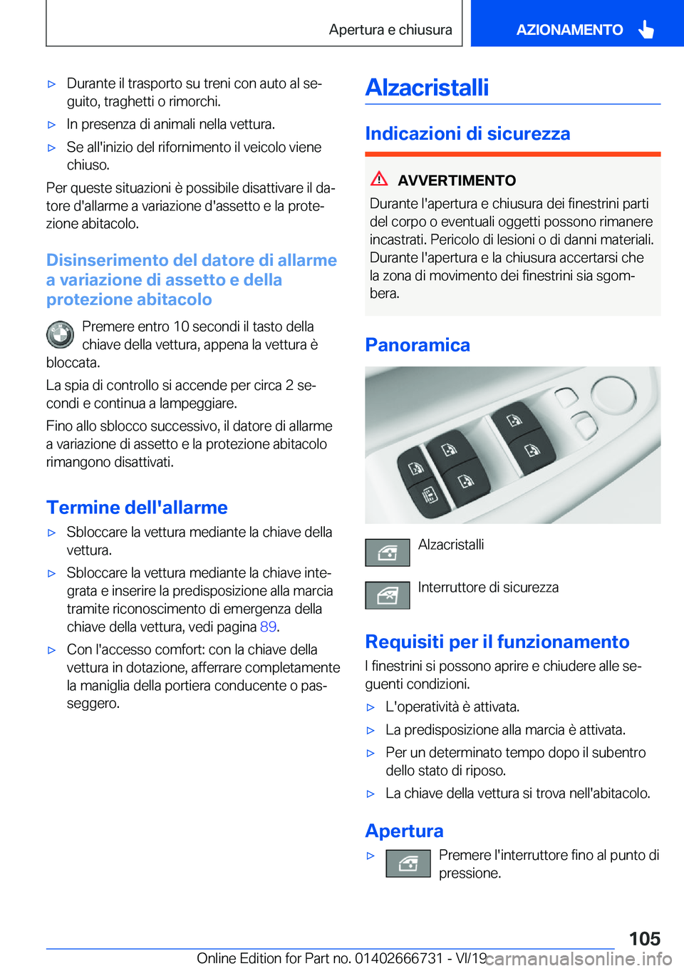 BMW M5 2020  Libretti Di Uso E manutenzione (in Italian) 'x�D�u�r�a�n�t�e��i�l��t�r�a�s�p�o�r�t�o��s�u��t�r�e�n�i��c�o�n��a�u�t�o��a�l��s�eª�g�u�i�t�o�,��t�r�a�g�h�e�t�t�i��o��r�i�m�o�r�c�h�i�.'x�I�n��p�r�e�s�e�n�z�a��d�i��a�n�i�m�a�