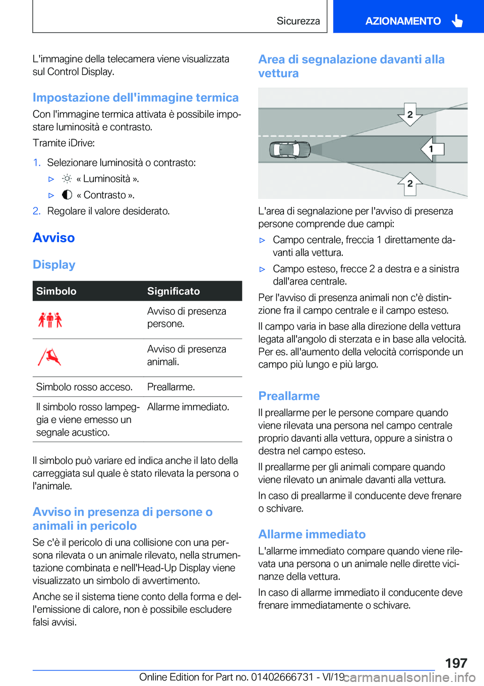 BMW M5 2020  Libretti Di Uso E manutenzione (in Italian) �L�'�i�m�m�a�g�i�n�e��d�e�l�l�a��t�e�l�e�c�a�m�e�r�a��v�i�e�n�e��v�i�s�u�a�l�i�z�z�a�t�a
�s�u�l��C�o�n�t�r�o�l��D�i�s�p�l�a�y�.
�I�m�p�o�s�t�a�z�i�o�n�e��d�e�l�l�'�i�m�m�a�g�i�n�e��t�e