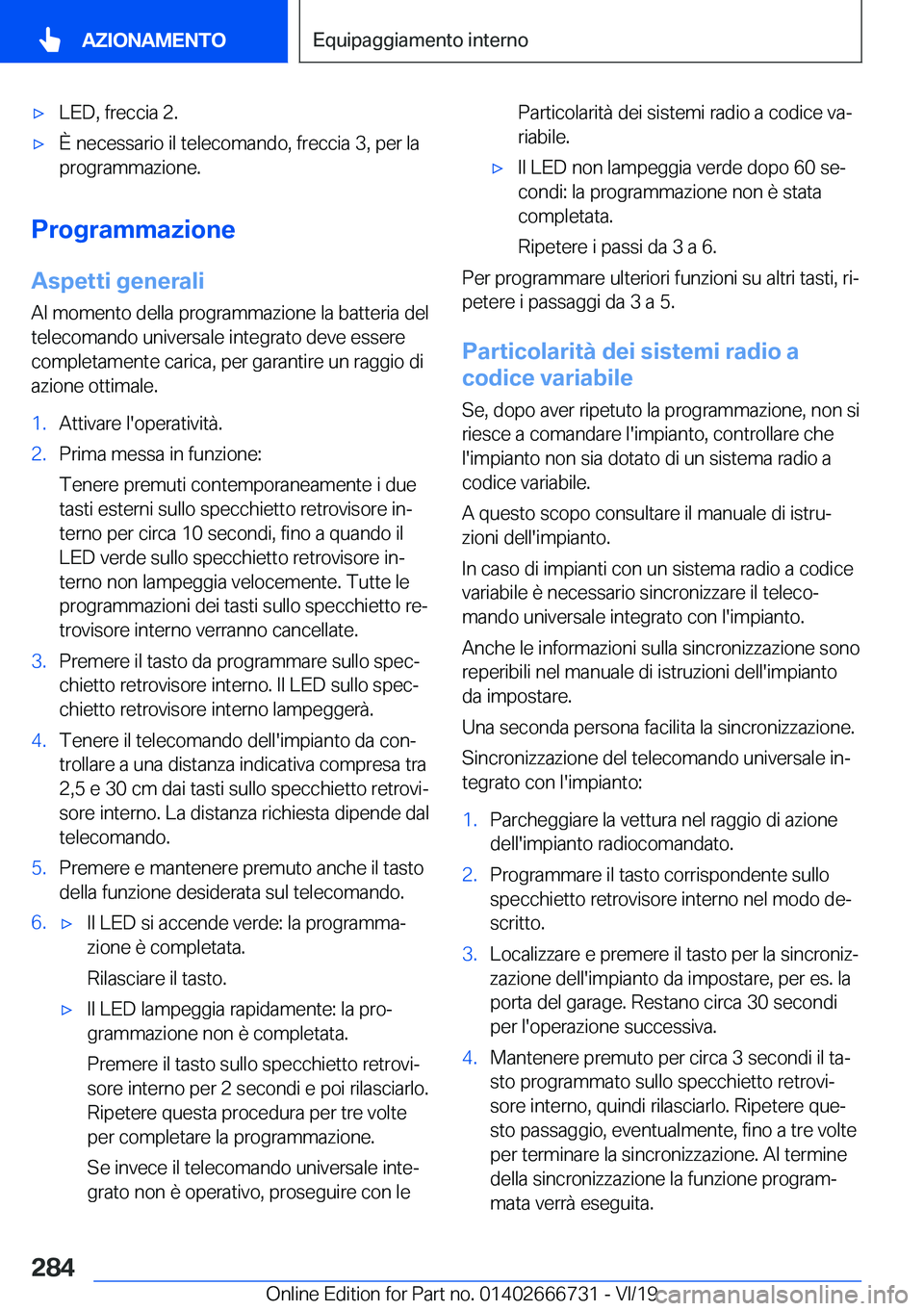 BMW M5 2020  Libretti Di Uso E manutenzione (in Italian) 'x�L�E�D�,��f�r�e�c�c�i�a��2�.'x�