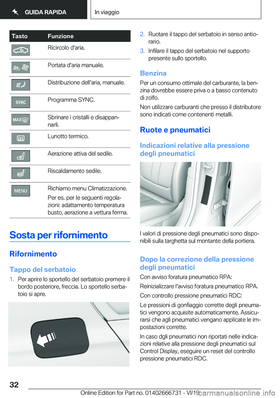 BMW M5 2020  Libretti Di Uso E manutenzione (in Italian) �T�a�s�t�o�F�u�n�z�i�o�n�e�R�i�c�i�r�c�o�l�o��d�'�a�r�i�a�.�P�o�r�t�a�t�a��d�'�a�r�i�a��m�a�n�u�a�l�e�.�D�i�s�t�r�i�b�u�z�i�o�n�e��d�e�l�l�'�a�r�i�a�,��m�a�n�u�a�l�e�.�P�r�o�g�r�a�m�m