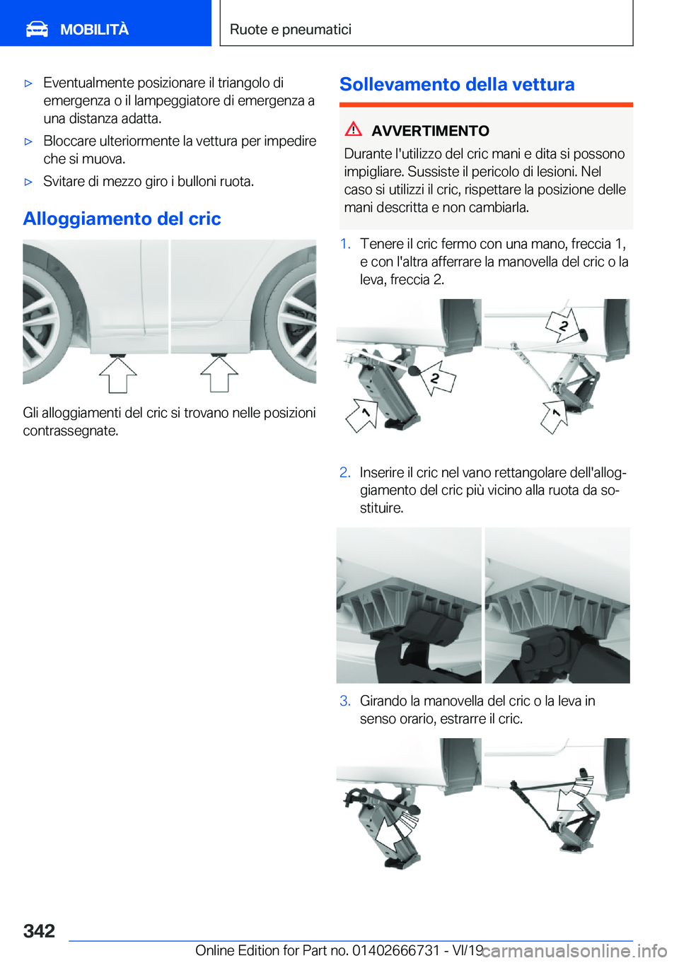 BMW M5 2020  Libretti Di Uso E manutenzione (in Italian) 'x�E�v�e�n�t�u�a�l�m�e�n�t�e��p�o�s�i�z�i�o�n�a�r�e��i�l��t�r�i�a�n�g�o�l�o��d�i
�e�m�e�r�g�e�n�z�a��o��i�l��l�a�m�p�e�g�g�i�a�t�o�r�e��d�i��e�m�e�r�g�e�n�z�a��a �u�n�a��d�i�s�t�a�n�z�a