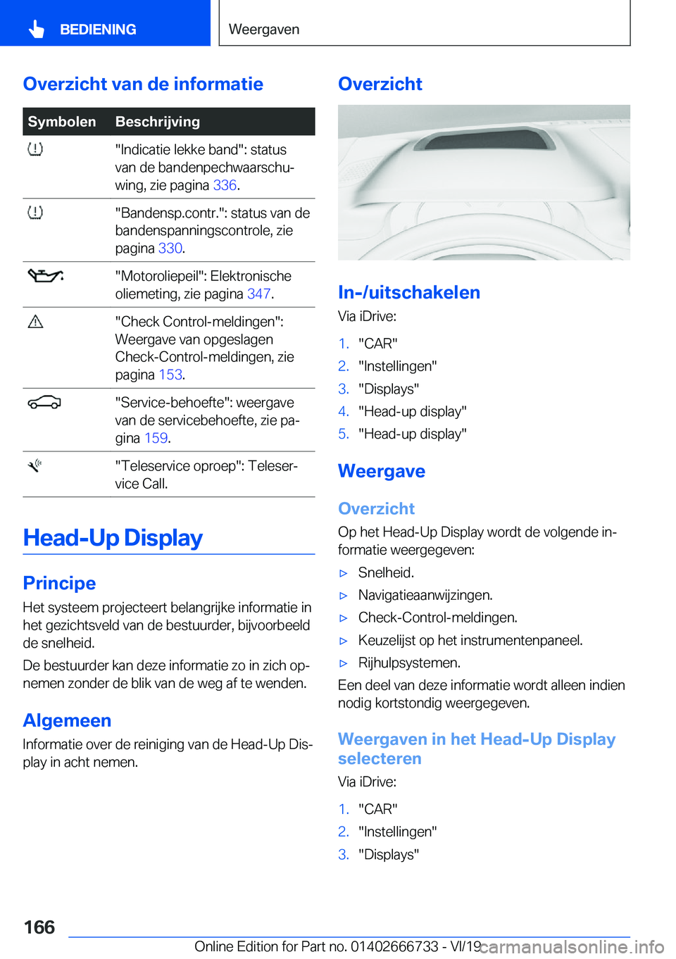 BMW M5 2020  Instructieboekjes (in Dutch) �O�v�e�r�z�i�c�h�t��v�a�n��d�e��i�n�f�o�r�m�a�t�i�e�S�y�m�b�o�l�e�n�B�e�s�c�h�r�i�j�v�i�n�g���I�n�d�i�c�a�t�i�e��l�e�k�k�e��b�a�n�d��:��s�t�a�t�u�s
�v�a�n��d�e��b�a�n�d�e�n�p�e�c�h�w�a�a�r�