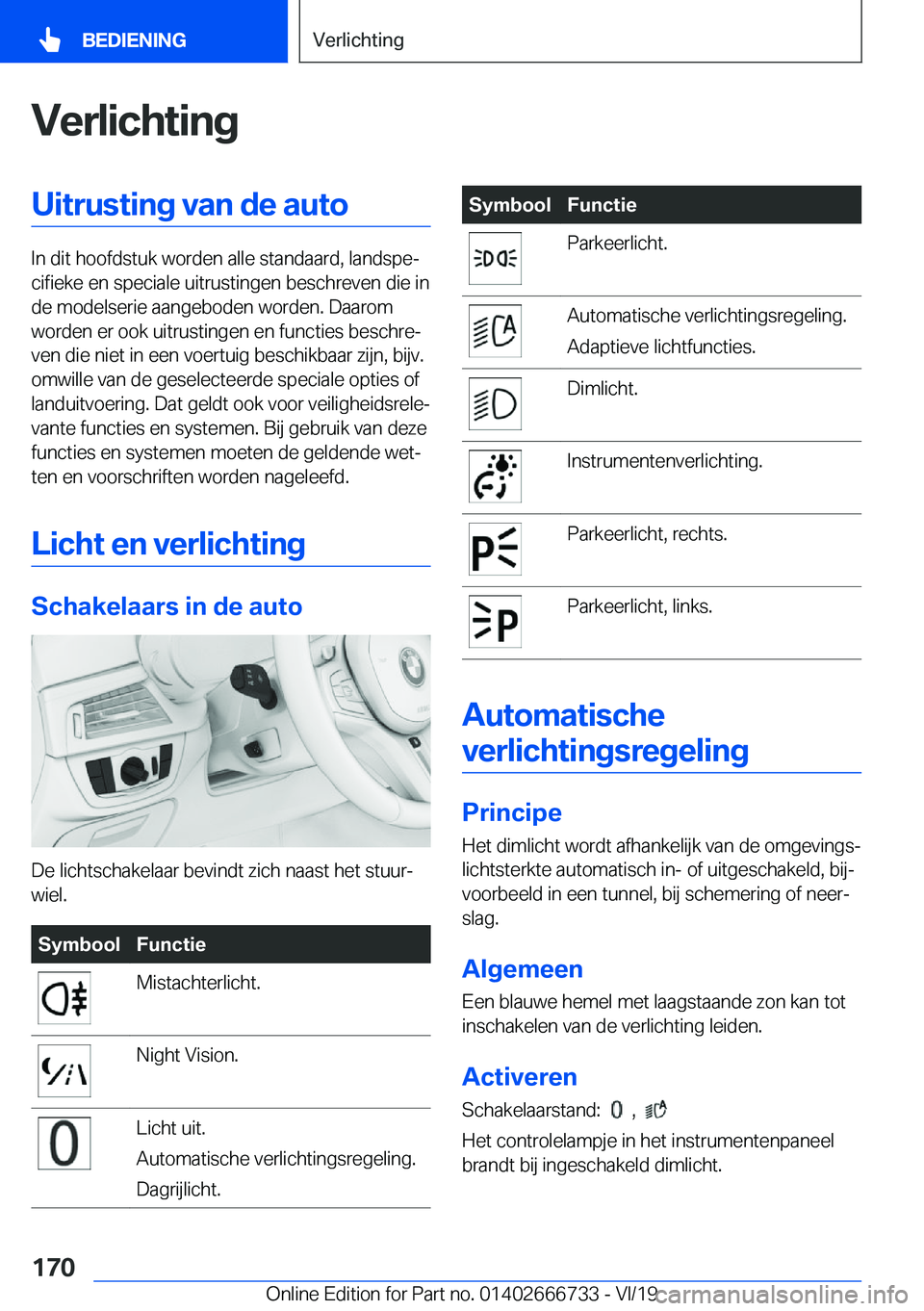 BMW M5 2020  Instructieboekjes (in Dutch) �V�e�r�l�i�c�h�t�i�n�g�U�i�t�r�u�s�t�i�n�g��v�a�n��d�e��a�u�t�o
�I�n��d�i�t��h�o�o�f�d�s�t�u�k��w�o�r�d�e�n��a�l�l�e��s�t�a�n�d�a�a�r�d�,��l�a�n�d�s�p�ej�c�i�f�i�e�k�e��e�n��s�p�e�c�i�a�l�