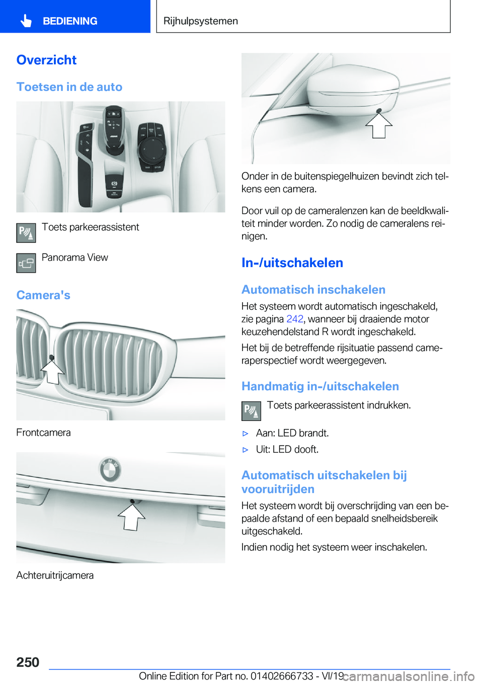 BMW M5 2020  Instructieboekjes (in Dutch) �O�v�e�r�z�i�c�h�t�T�o�e�t�s�e�n��i�n��d�e��a�u�t�o
�T�o�e�t�s��p�a�r�k�e�e�r�a�s�s�i�s�t�e�n�t
�P�a�n�o�r�a�m�a��V�i�e�w
�C�a�m�e�r�a�'�s
�F�r�o�n�t�c�a�m�e�r�a
�A�c�h�t�e�r�u�i�t�r�i�j�c�a�